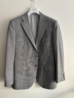 $900 Suitsupply Lazio Slim Grey Wool Sport Coat/Blazer -- 44 Short